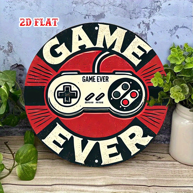 2D Flat 1pc Retro Gaming Round - Retro Gaming Vibe 评论和价格