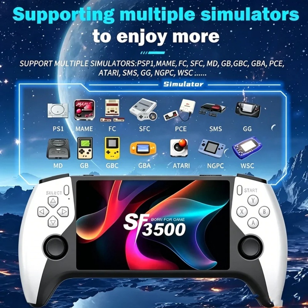SF3500 5 inch Handheld Game Co - Retro Gaming Console Handheld 评论和价格